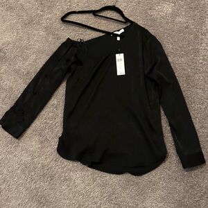 BCBGeneration Black Asymmetrical Blouse